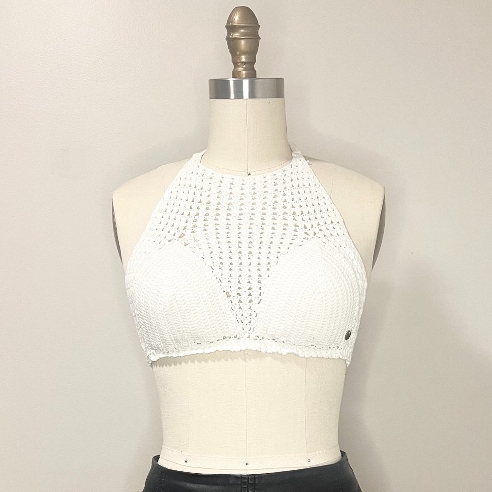 Billabong ivory hippie hooray crochet bikini top - Size S